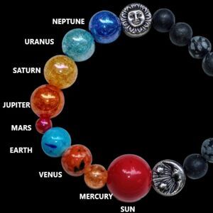 SOLAR SYSTEM BRACELET / Stretch Bracelet / Planets / Unisex
